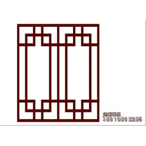 西字格铝合金窗花-仿古街道改造